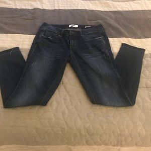 Blue jeans with frill bottom